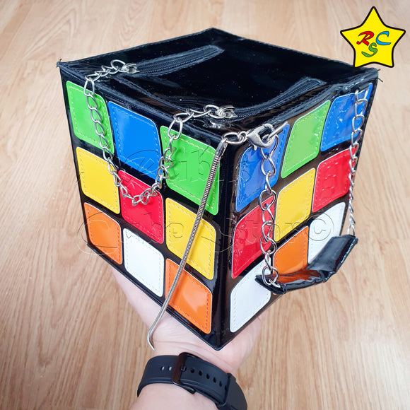 Bolso Cubo Cartera Mochila Colores Maletin Puzzles