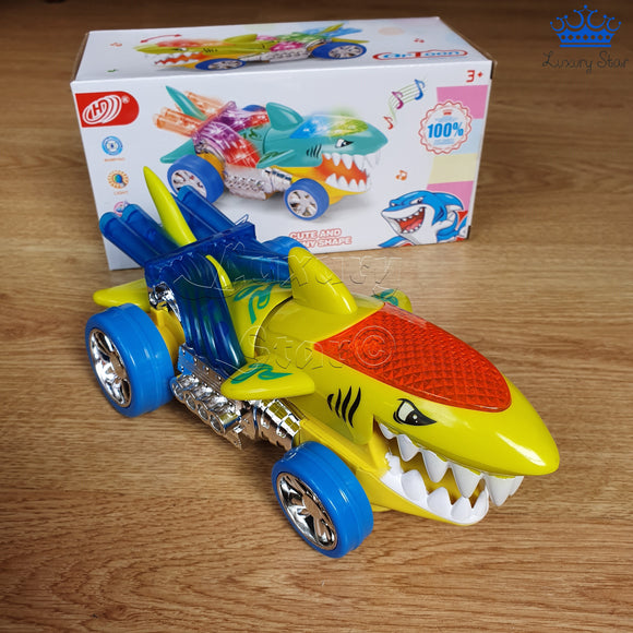 Carro Tiburon Shark Raid Abre Dientes Alumbra Musica Camina