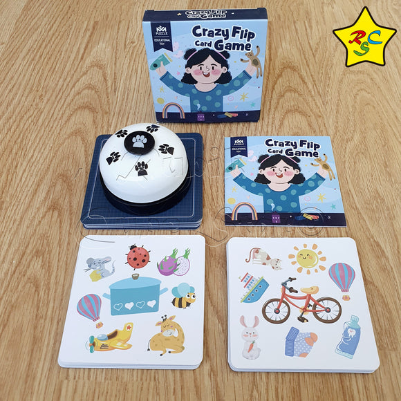Cartas Spot It Crazy Flip Card Game Similitudes Juego Imagen