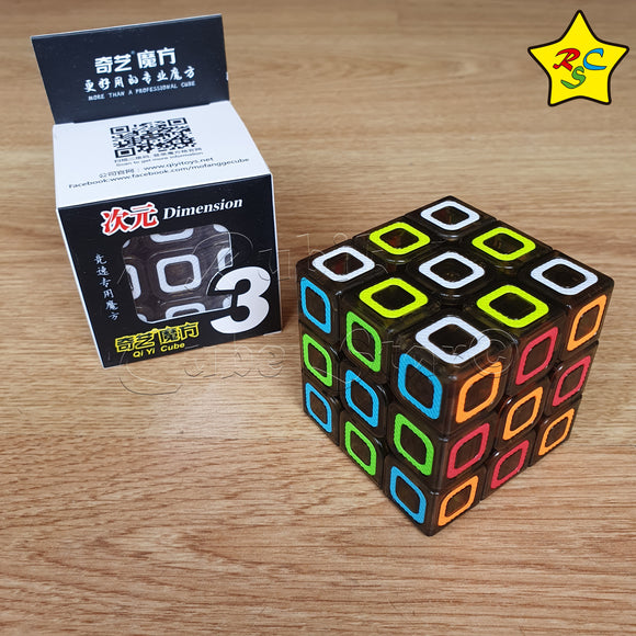 Cubo Qiyi Mofangge Ciyuan 3x3 Cobra Dimension Transparente Outline
