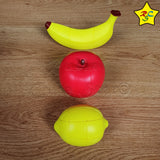Pack Cubos Frutas Fanxin Manzana 3x3 Limon 3x3 Banano 3x3x3
