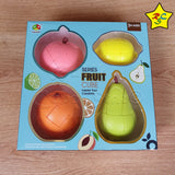 Pack X4 Frutas Cubos Fanxin Pera 3x3 Durazno Naranja Limon