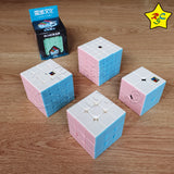 Pack Cubos Macaron Moyu 2x2 A 5x5 Color Pastel Jelly
