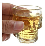 Copa Shot Calavera Vidrio Craneo Whisky Tequila X4 Unidades