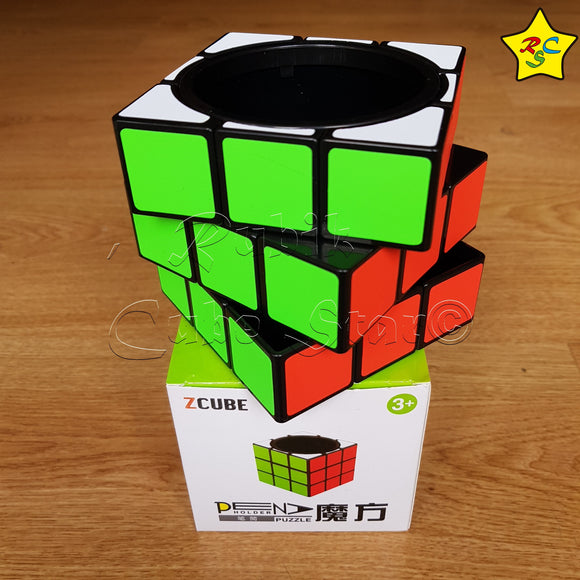 Alcancia o Porta Esferos Cubo Zcube Stickers Accesorio