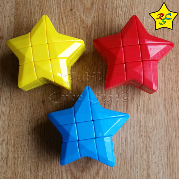 Cubo Yj Estrella 3x3 Star - Amarillo - Azul - Rojo