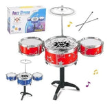Bateria Musical Infantil Didactica 3 Tambores + Platillos