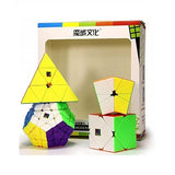 Pack X4 Cubos Megaminx Pyraminx Skewb Square One Moyu