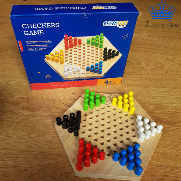 Damas Chinas 6 Jugadores Madera Checkers Ozmtoy Juego Mesa