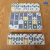 Domino Grande Doble 12 Color 91 Fichas Caja Metalica