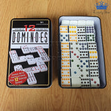 Domino Grande Doble 12 Color 91 Fichas Caja Metalica