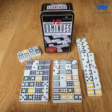 Domino Grande Doble 12 Color 91 Fichas Caja Metalica
