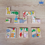 Domino Animales Infantil Madera Aprende Juego Didactico