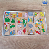 Domino Animales Infantil Madera Aprende Juego Didactico
