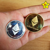 Cripto Moneda Conmemorativa Alta Calidad Blockhain Lujo BTC - Bitcoin - Ether - Litecoin
