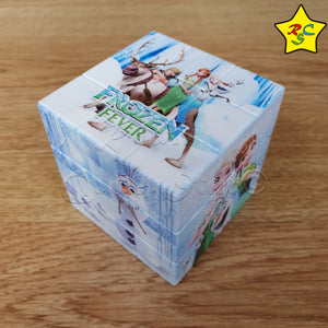 Cubo 3x3 Frozen Aventura Nieve Olaf Elsa Stickerless