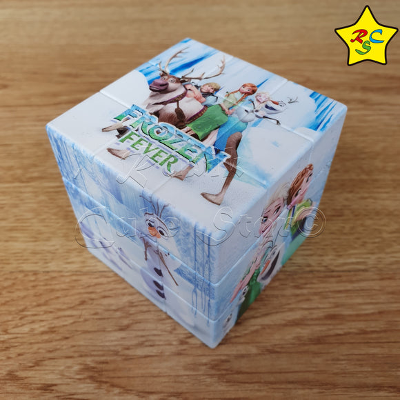 Cubo 3x3 Frozen Aventura Nieve Olaf Elsa Stickerless
