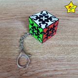 Gear Cube 3x3 Llavero Cubo Qiyi Engranajes 3.5 Cm