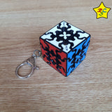 Gear Cube 3x3 Llavero Cubo Qiyi Engranajes 3.5 Cm