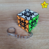 Gear Cube 3x3 Llavero Cubo Qiyi Engranajes 3.5 Cm