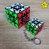 Gear Cube 3x3 Llavero Cubo Qiyi Engranajes 3.5 Cm