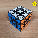 Gear 3x3 Cubo Qiyi Engranajes Original Negro Tiled