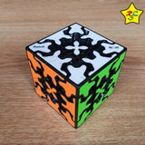 Gear 3x3 Cubo Qiyi Engranajes Original Negro Tiled