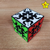 Gear 3x3 Cubo Qiyi Engranajes Original Negro Tiled