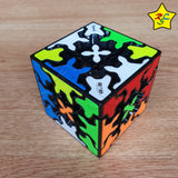 Pack X4 Cubo Engranaje Qiyi Gear 3x3 Original X4 Negro Tiled