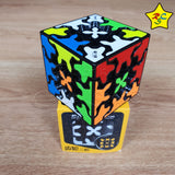 Gear 3x3 Cubo Qiyi Engranajes Original Negro Tiled