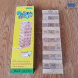 Jenga Madera Grande Apilar Bloques Numerico o Multicolor + Dados