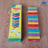 Jenga Madera Grande Apilar Bloques Numerico o Multicolor + Dados