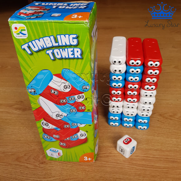 Jenga Infantil Hielocos Ojo Juguete Apilar Juego Mesa + Dado