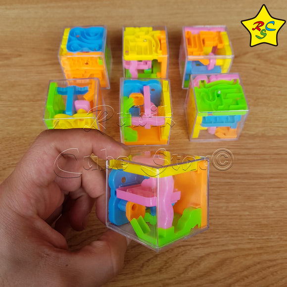 Puzzle Laberinto Cubico Niveles Agilidad Multi Color 4.4cm