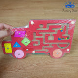Puzzle Bus Laberinto Magnetico Figuras Geometria Madera