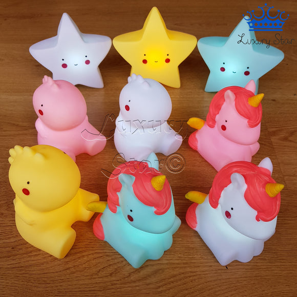 Lampara Led Infantil Alumbra Dinosaurio - Estrella - Unicornio