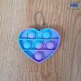 Pop It Llavero Mini Burbuja Antiestrés Corazón Cuadrado