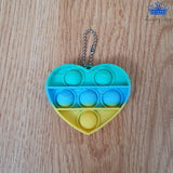 Pop It Llavero Mini Burbuja Antiestrés Corazón Cuadrado