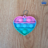 Pop It Llavero Mini Burbuja Antiestrés Corazón Cuadrado