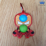 Llavero Pop It Fidget Push Burbuja Anti Estres Super Heroes