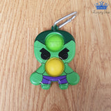 Llavero Pop It Fidget Push Burbuja Anti Estres Super Heroes