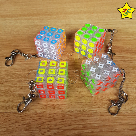 Llavero 3x3 Cubo Bolsillo Transparente Buen Giro Zcube