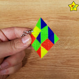 Llavero Pyraminx Mini Cubo 3x3 Buen Giro Stickerless