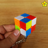 Llaveros Mini Cubo 2x2 3x3 Buen Giro Stickerless