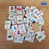 Lotería Infantil 60 Piezas Madera Juego Didactico Bingo Azar