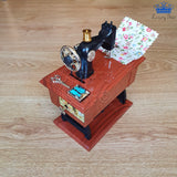 Maquina Coser Musical Mini Costura Vintage Marron 20 Cm