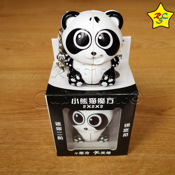 Cubo Oso Panda 2x2 Animal Yuxin Llavero Mini Speedcube