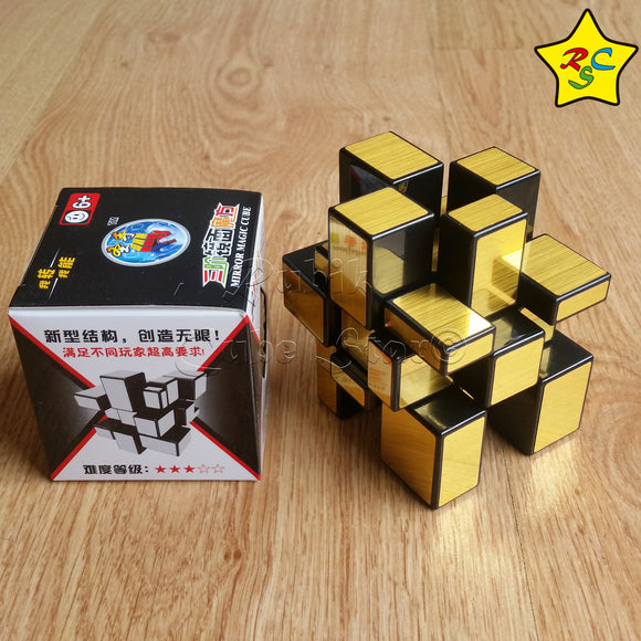 Cubo Shengshou Mirror 3x3 Espejo - Dorado - Plateado