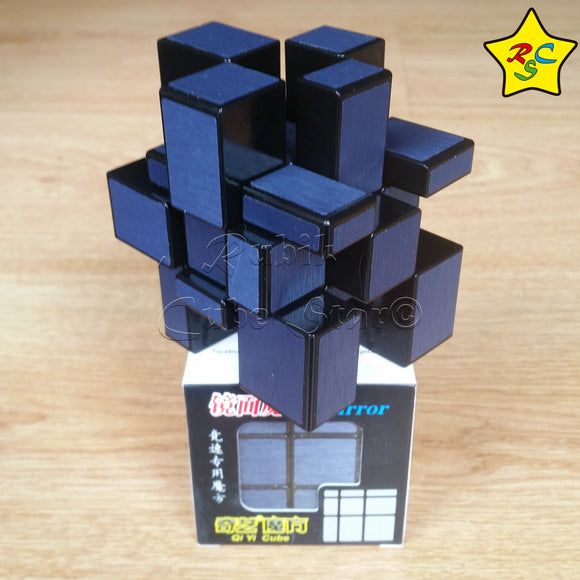 Mirror Qiyi Carbono Cubo 3x3 Speedcube - Azul
