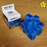 Mirror Transparente Qiyi Cubo 3x3 Speedcube - Azul Alumbra